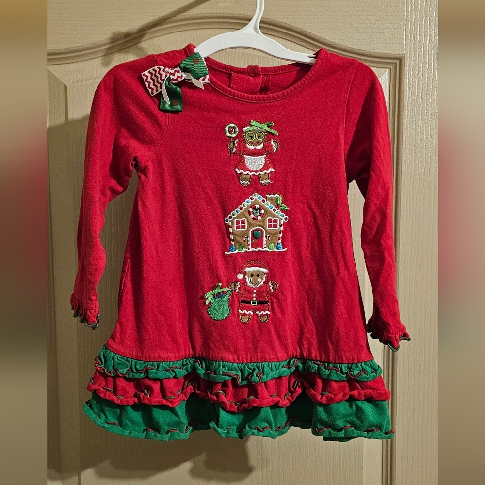 Goodlad 3T Gingerbread Christmas Long Sleeve Top. Pairs Great With Leggings!